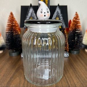 Johanna Parker Design Ghost Halloween Glass Jar Canister